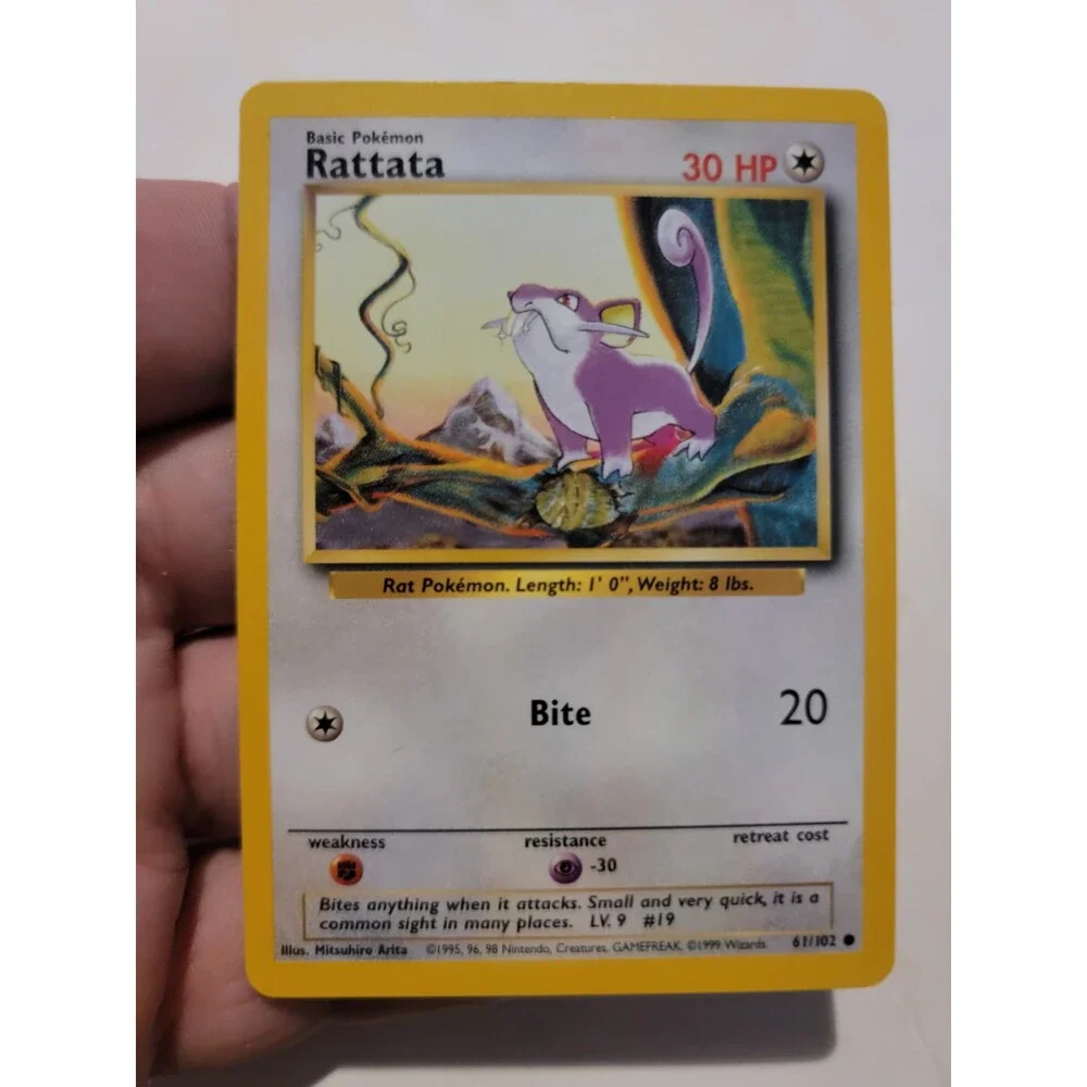 Pokemon TCG Card Vintage 1999 WOTC Game Freak Nintendo Wizards 90s Rattata